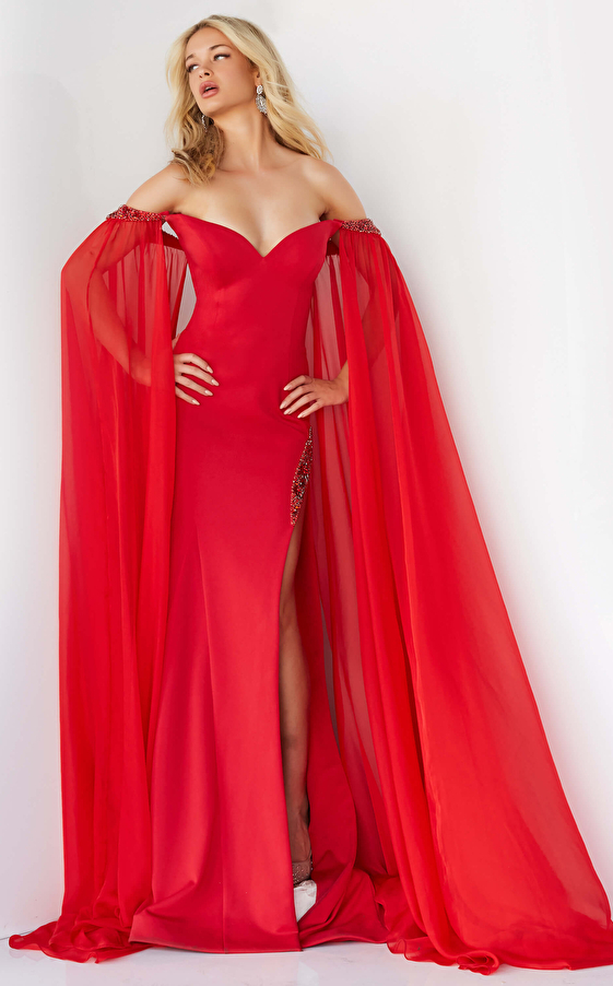 Sweetheart neckline red prom dress 07652