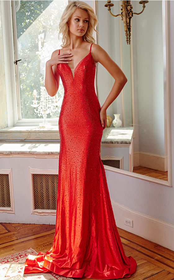 red prom dress 09126