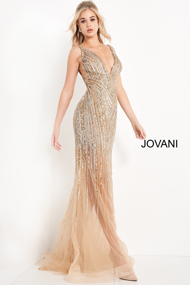 Model wearing Jovani style 1162 dress