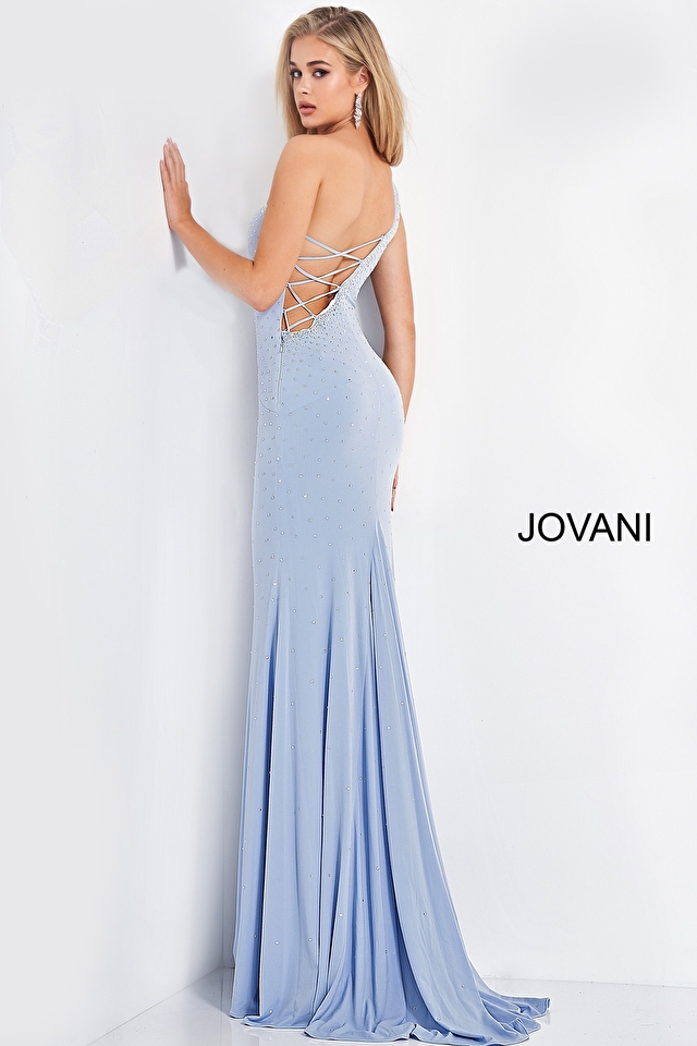 Jovani 1170 | One Shoulder Embellished Jersey Prom Dress