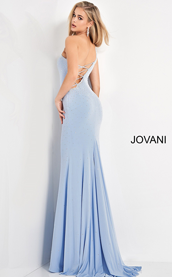 One Shoulder Beaded Jovani Prom Dress 1170