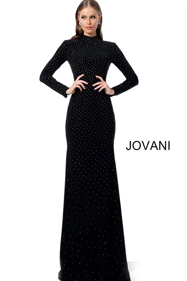Model wearing Jovani style 1459 dress