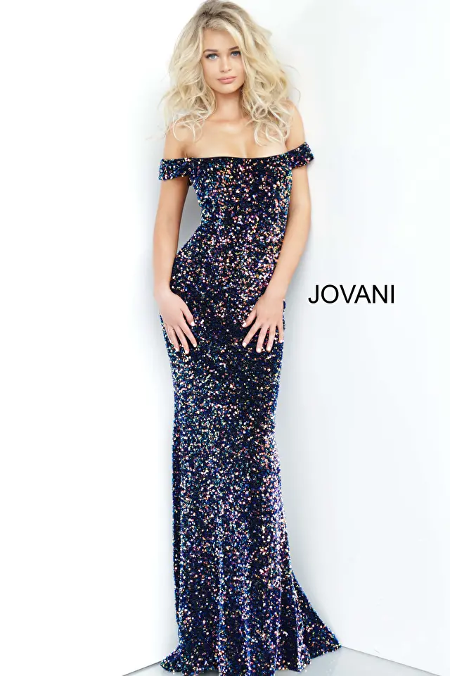 Model wearing Jovani style 2102 dress