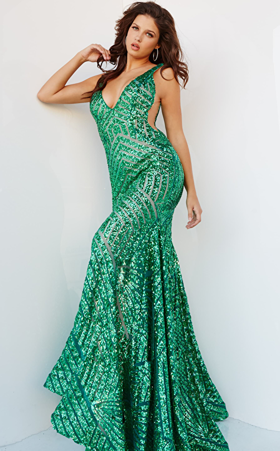 emerald prom dress 24097