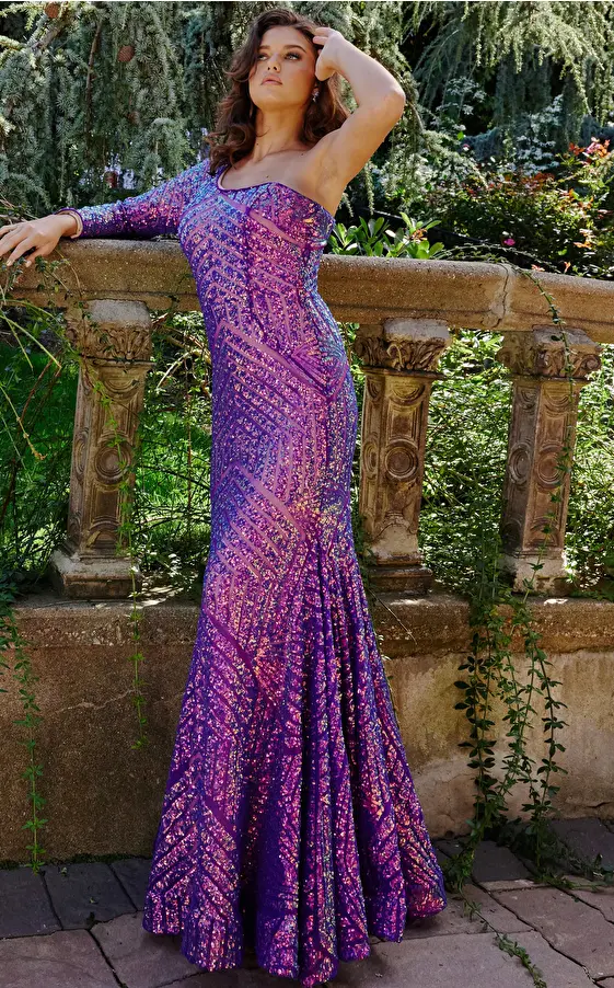purple prom dress 24098