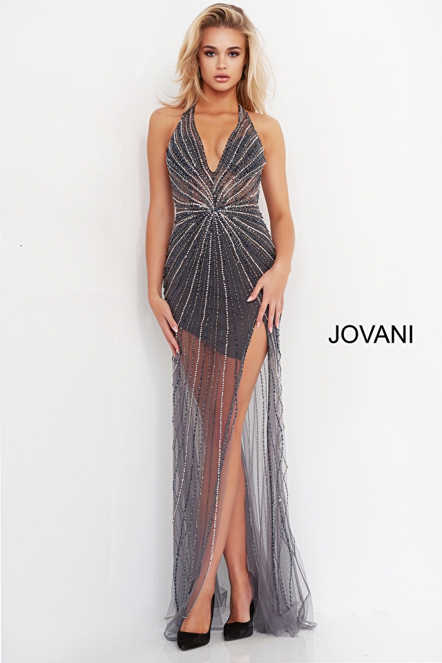 Model wearing Jovani style 3208 dress