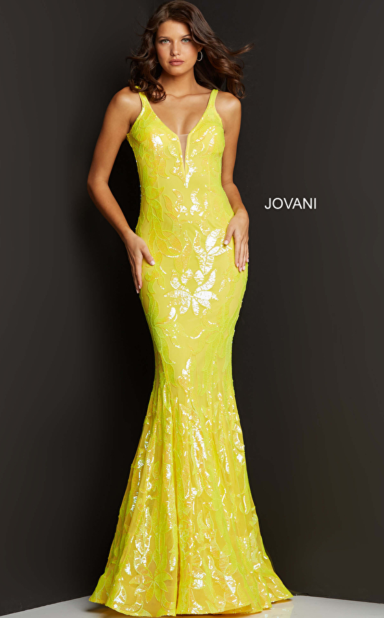 Jovani 3263 Light Blue Embellished Prom Dress