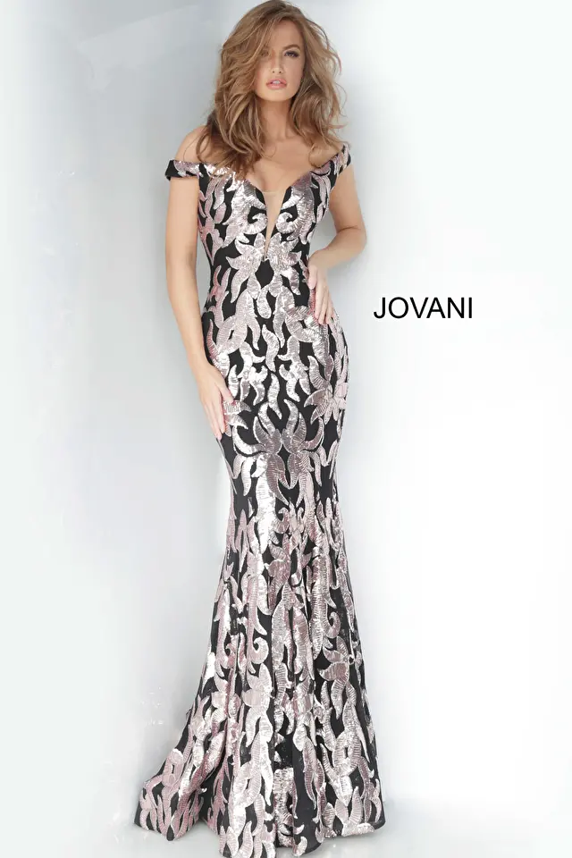 Model wearing Jovani style 3264 dress