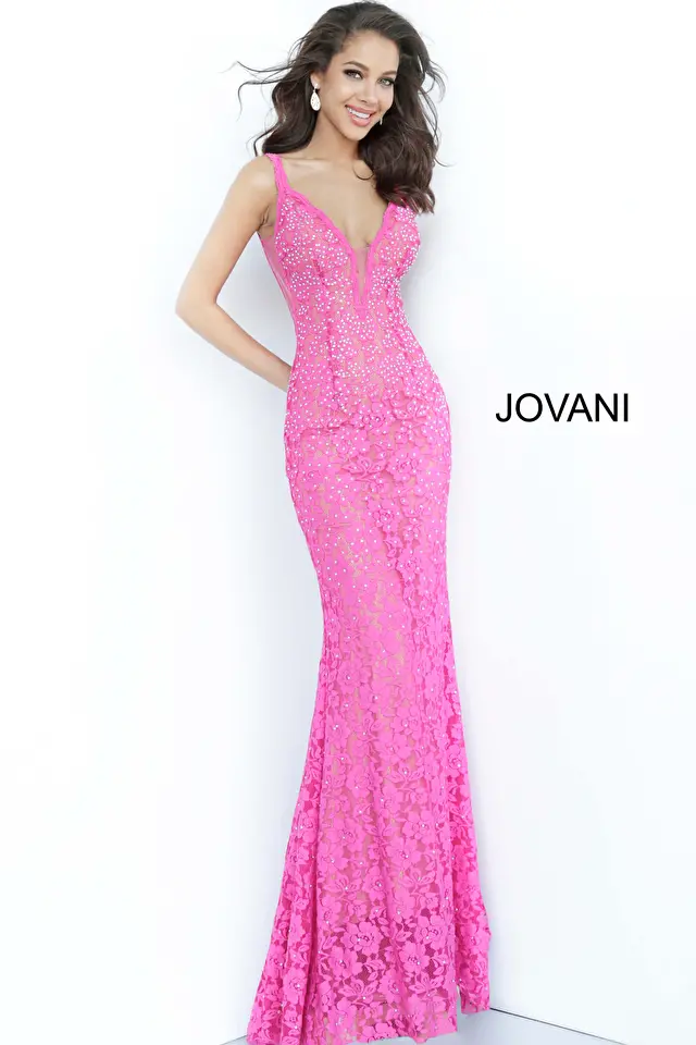 pink sexy prom dress 48994