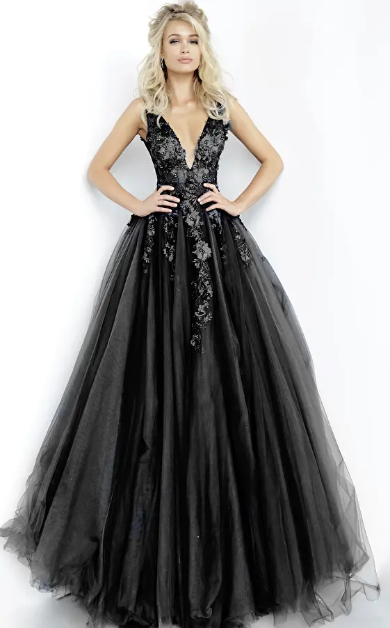 black prom dress 55634 