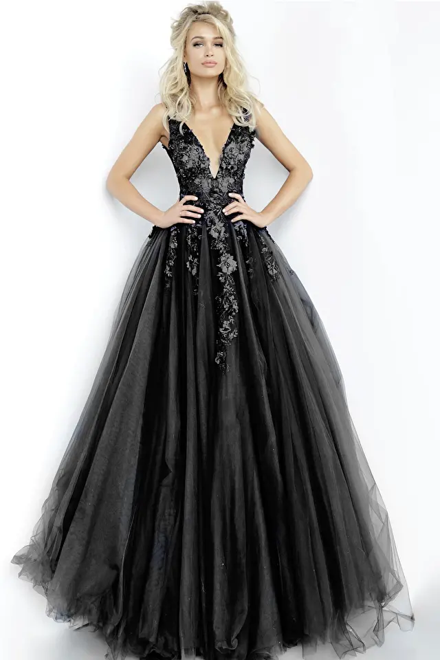 black prom dress 55634 