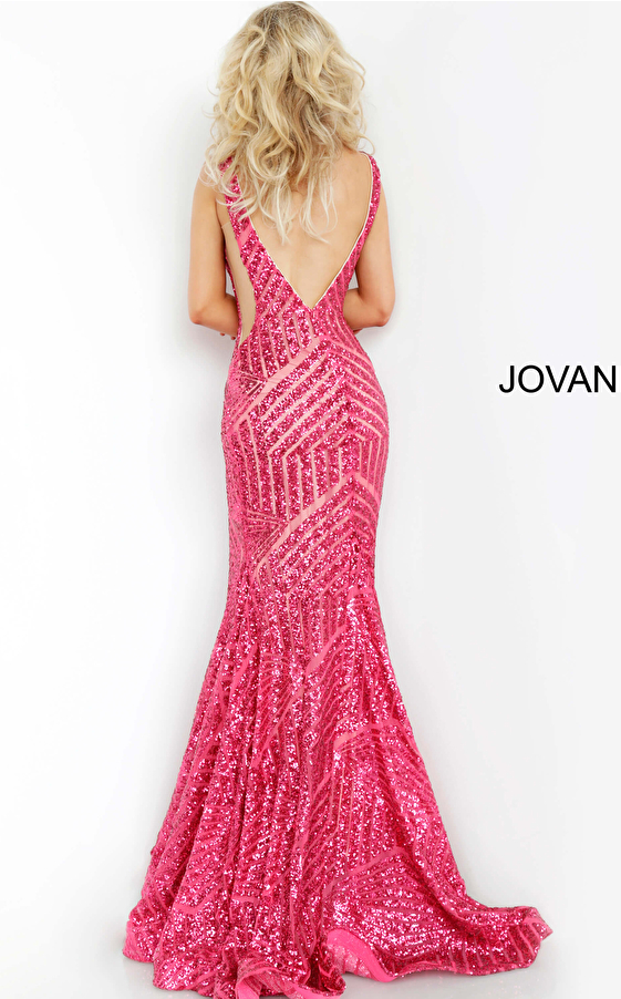 Hot pink dress 59762 Jovani Prom 2021
