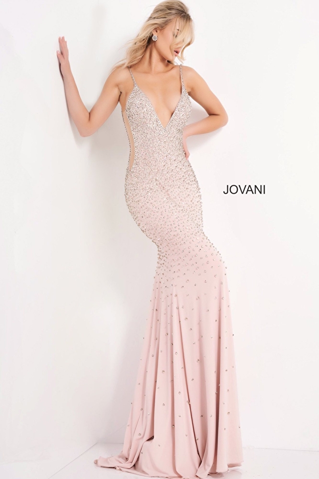 Model wearing Jovani style 60235 dress