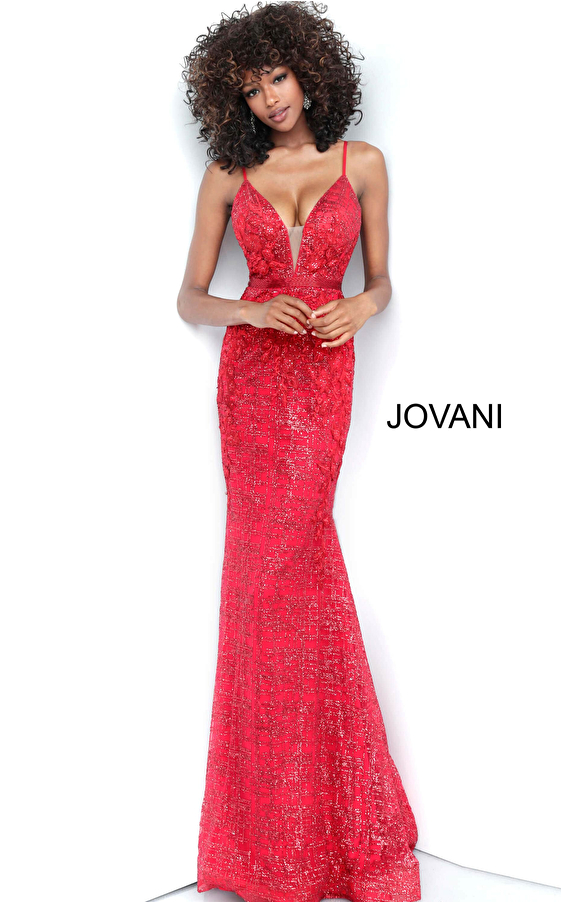 red mermaid prom dress 62517