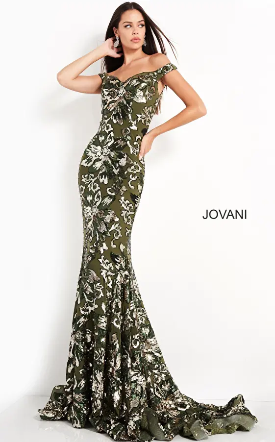 Jovani 63516 Copper Gold Embellished Mother of the Bride Dress