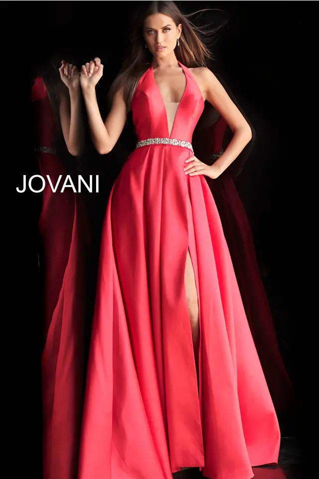 Model wearing Jovani style 63652 dress