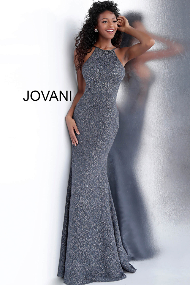 Model wearing Jovani style 64010 dress