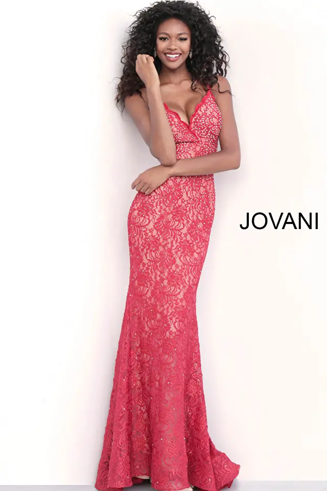 Model wearing Jovani style 66412 dress