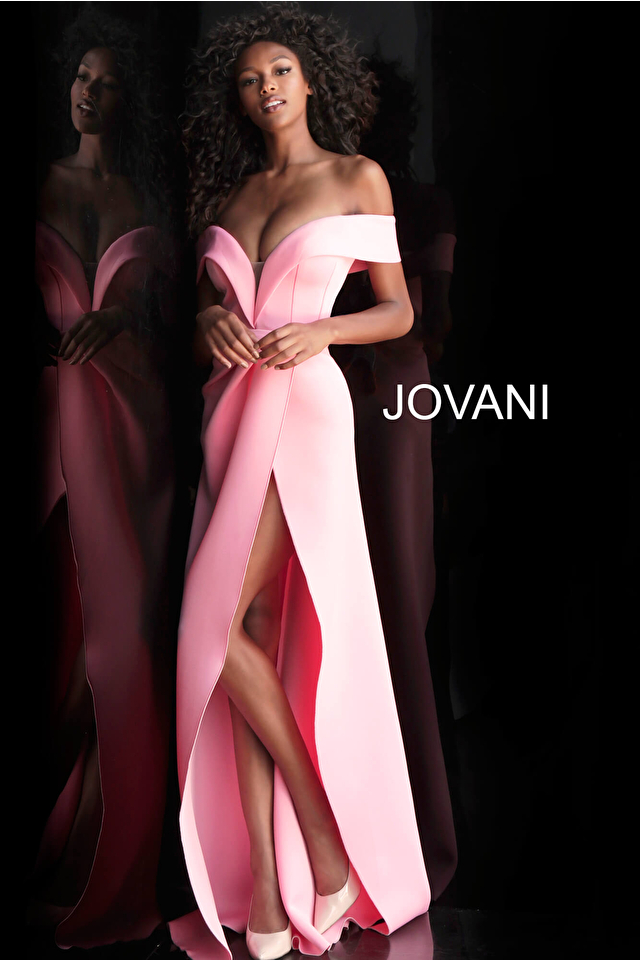 Model wearing Jovani style 66806 dress