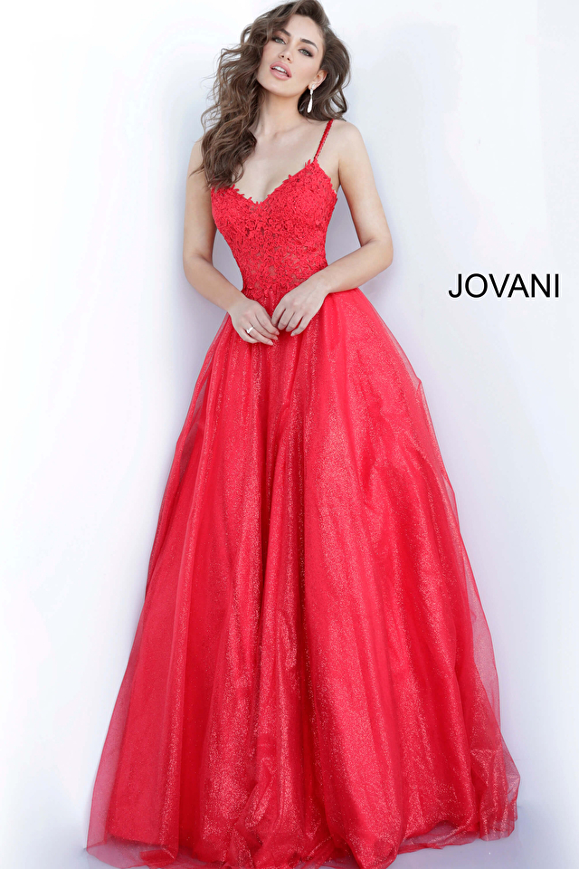 Model wearing Jovani style 67051 dress