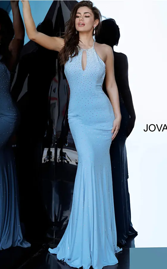 Beaded  Jersey Jovani Prom Dress 67101