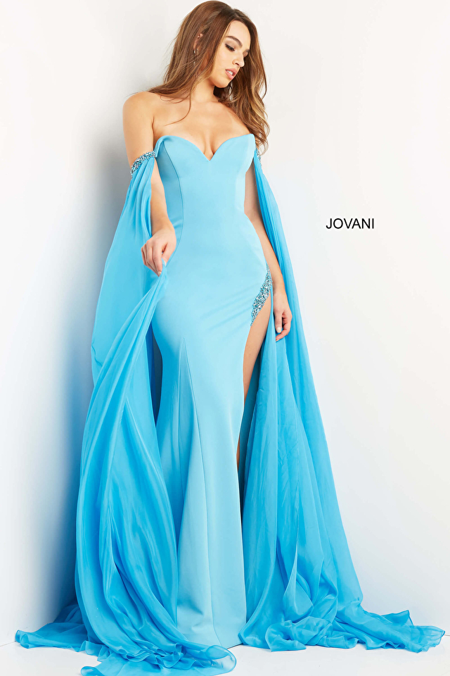 Jovani 7652 blue special occasion dress