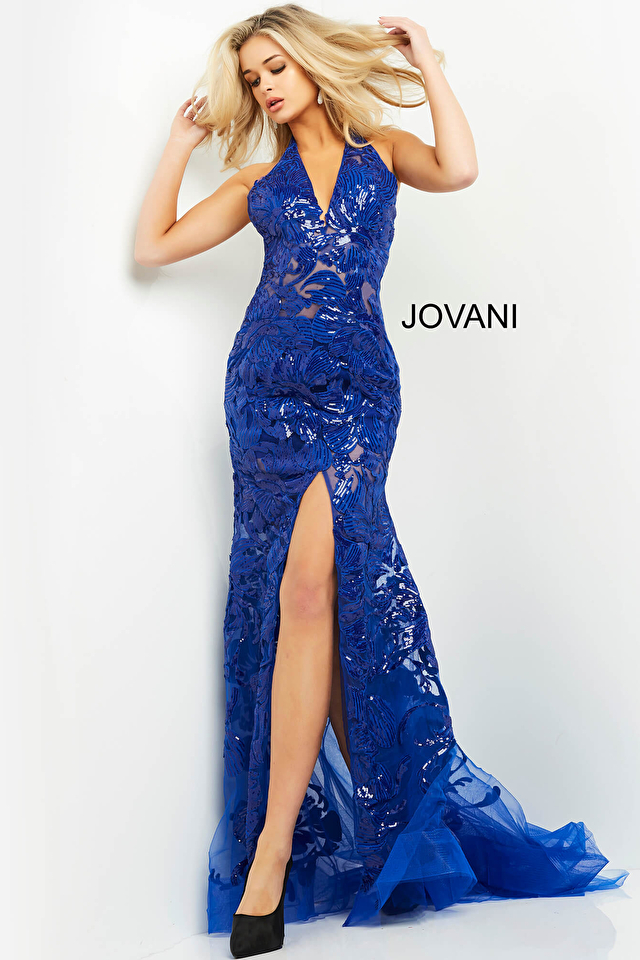 Model wearing Jovani style 8110 dress