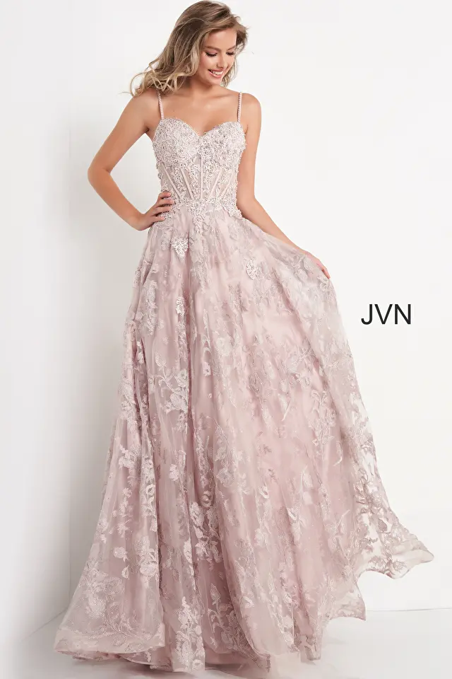 Model wearing Jovani style JVN06474 dress