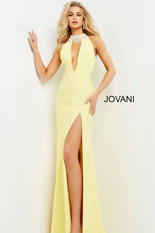 Model wearing Jovani style 02461 dress