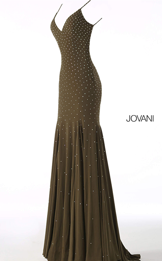 Backless Embellishedsss Jersey Jovani Dress 63563