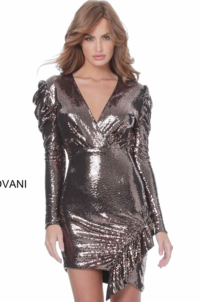 Model wearing Jovani style 03832 dress