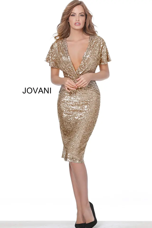 Model wearing Jovani style 03853 dress