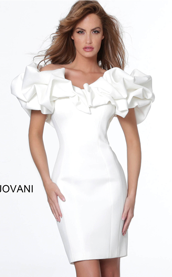 white fitted dress 04367