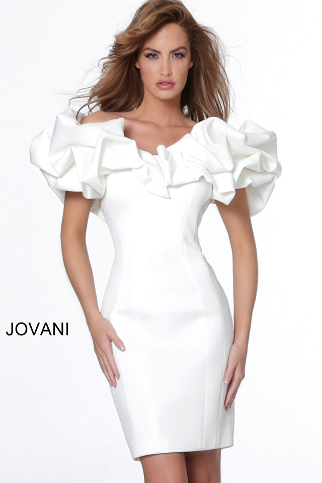 Model wearing Jovani style 04367 wedding reception dress