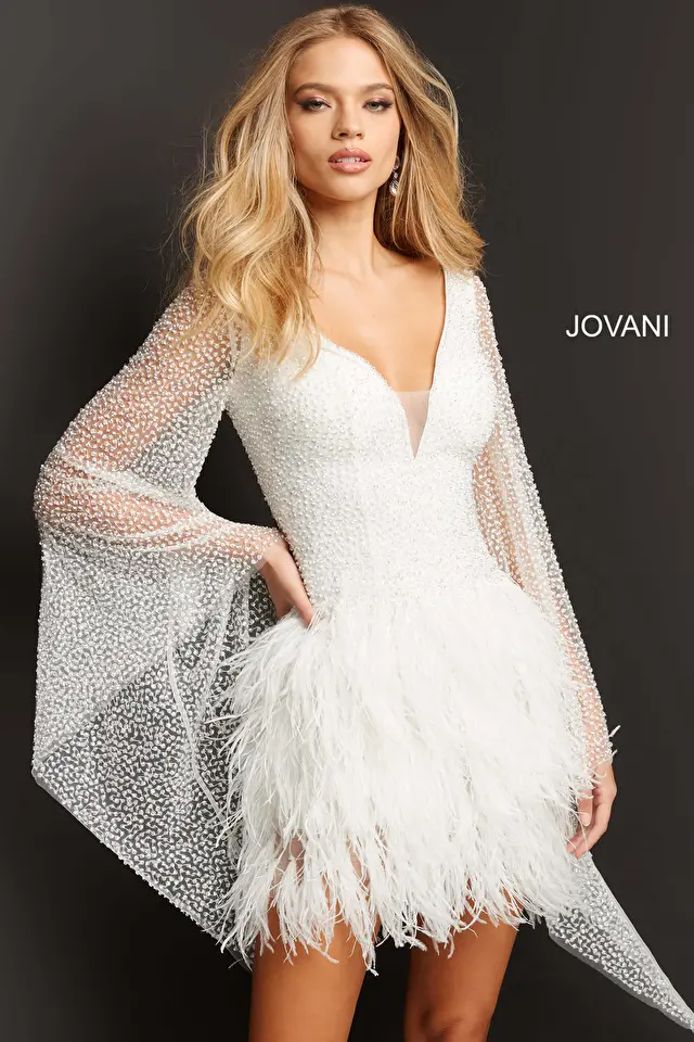 Model wearing Jovani style 07236 dress
