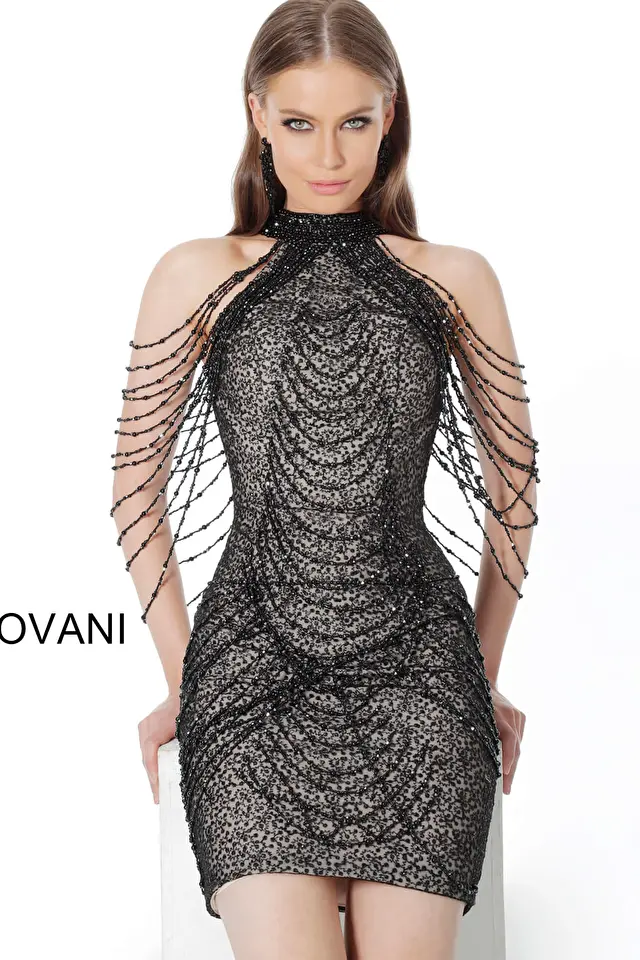 Model wearing Jovani style 1677 dress