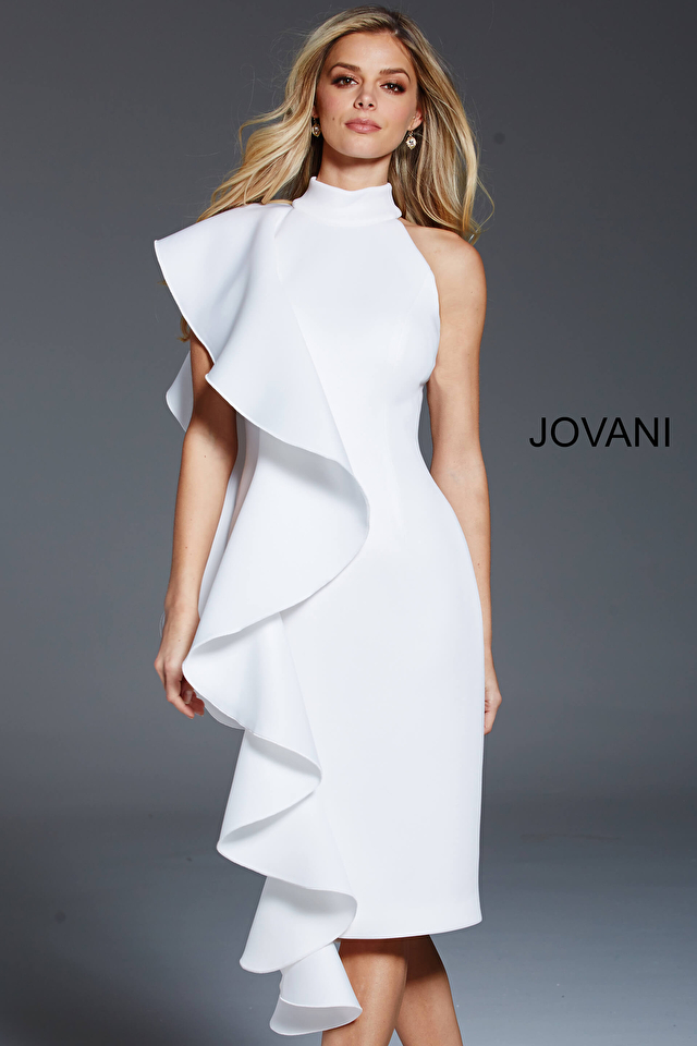 Model wearing Jovani style 60297 dress