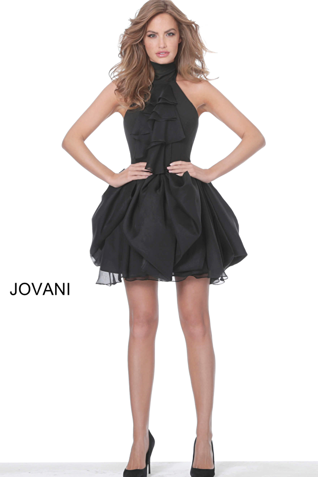 Model wearing Jovani style M1878 dress