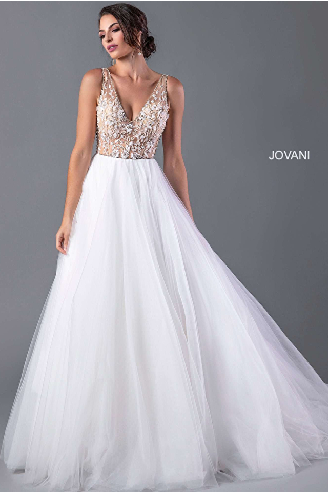 Model wearing Jovani style AV05369 dress