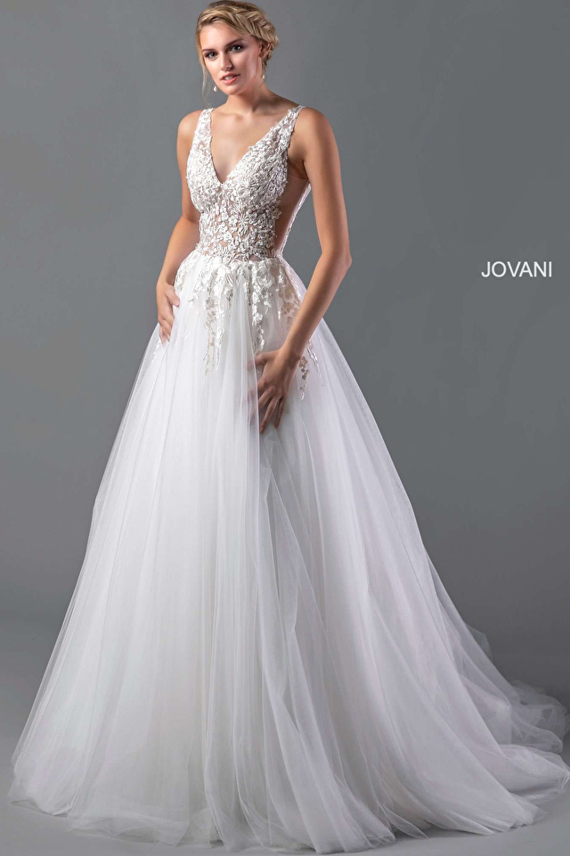 Model wearing Jovani style AV05373 dress