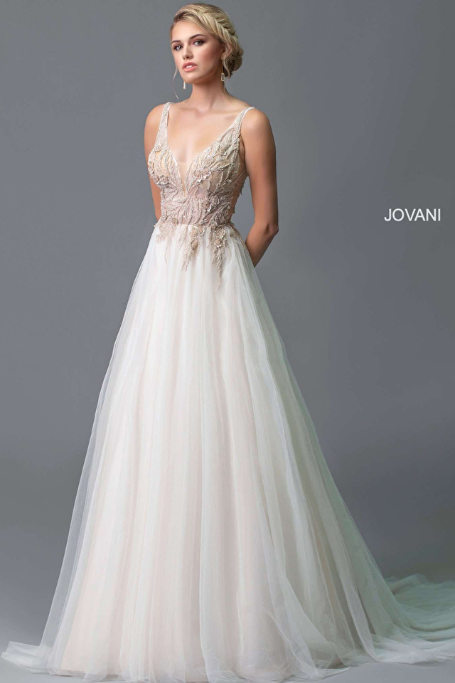 Model wearing Jovani style AV05781 dress