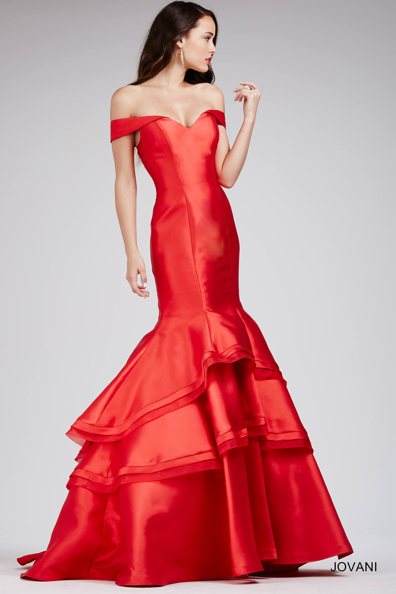jovani red ball gown