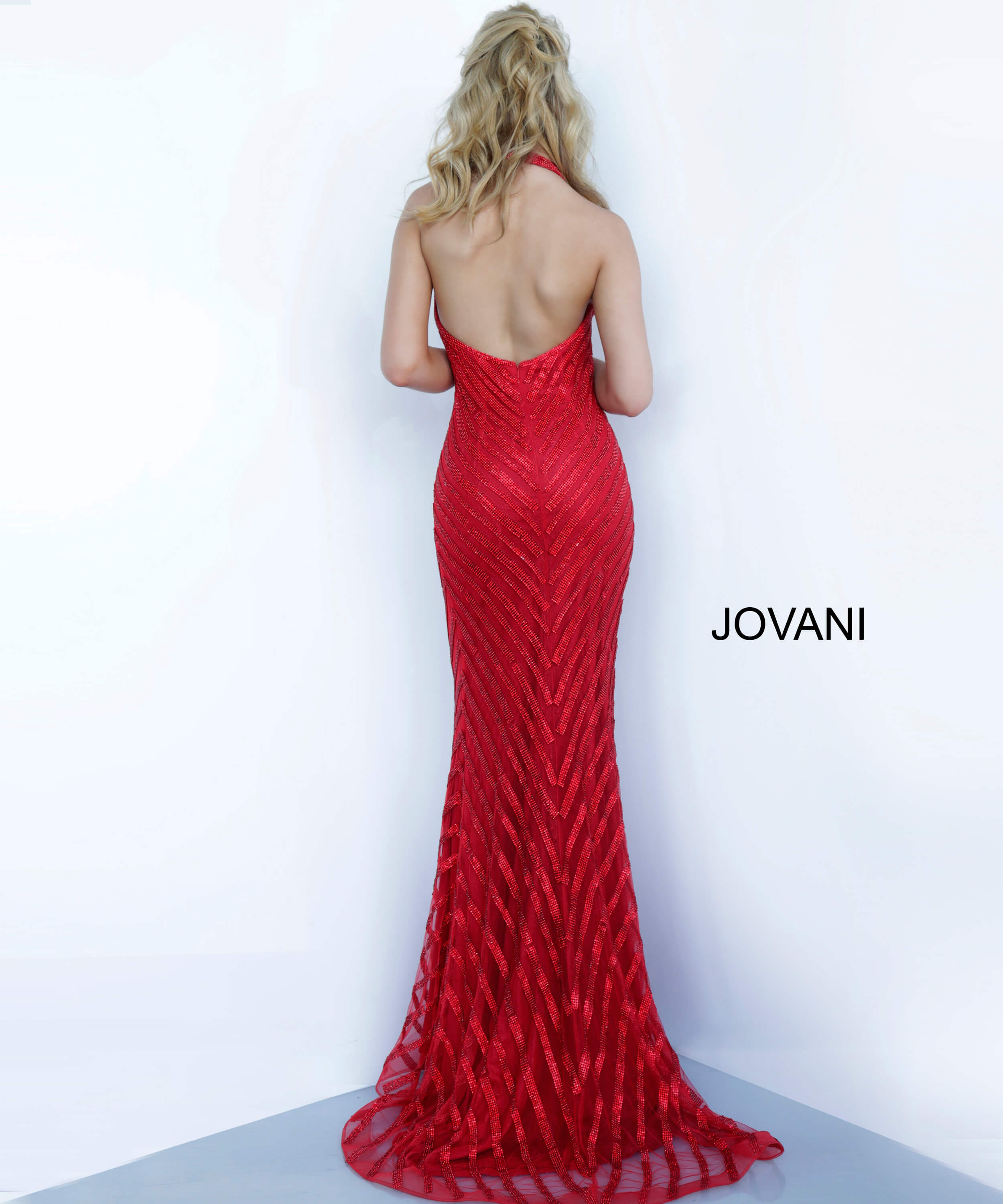 jovani red lace dress