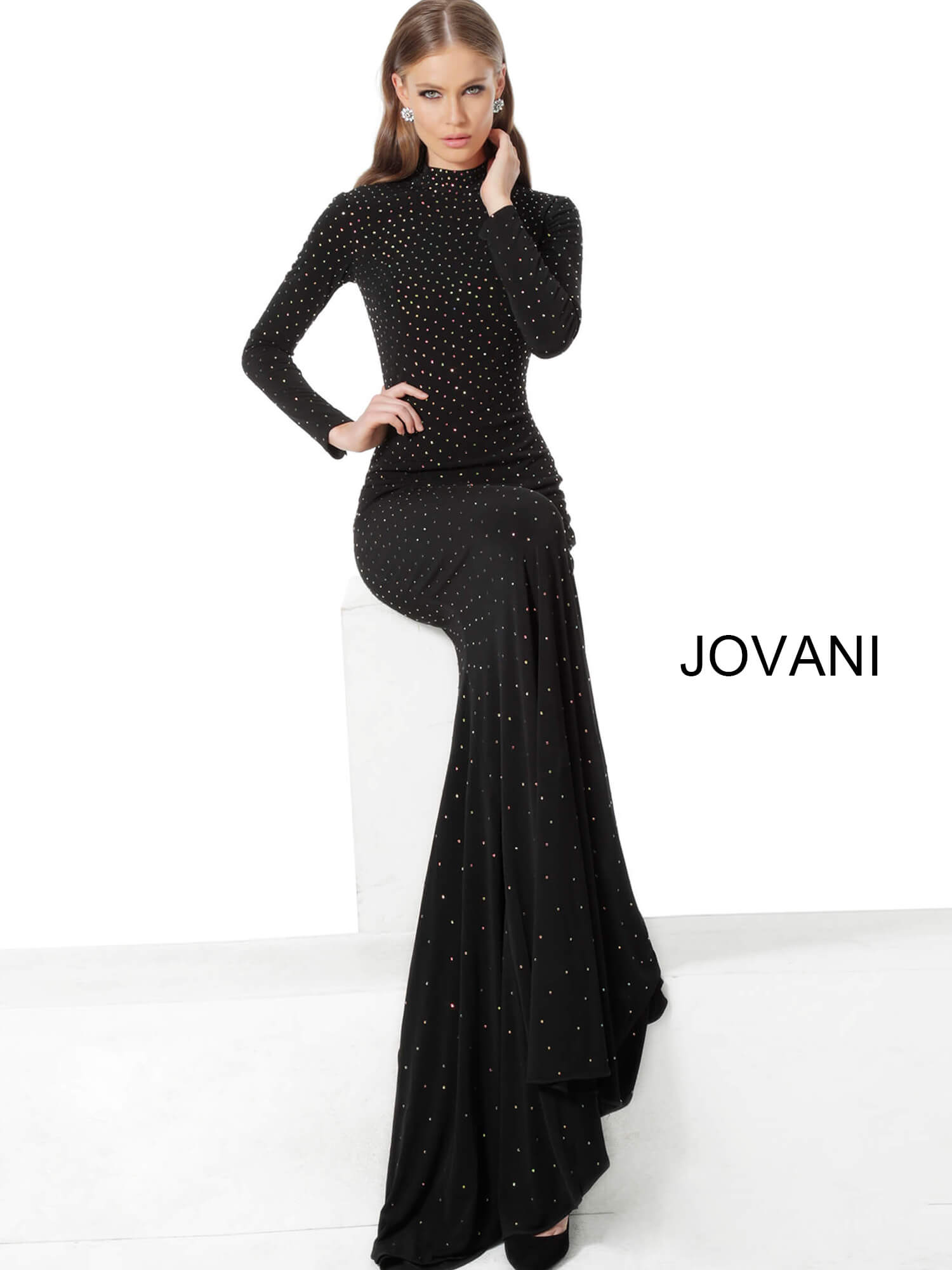 jovani jersey dress