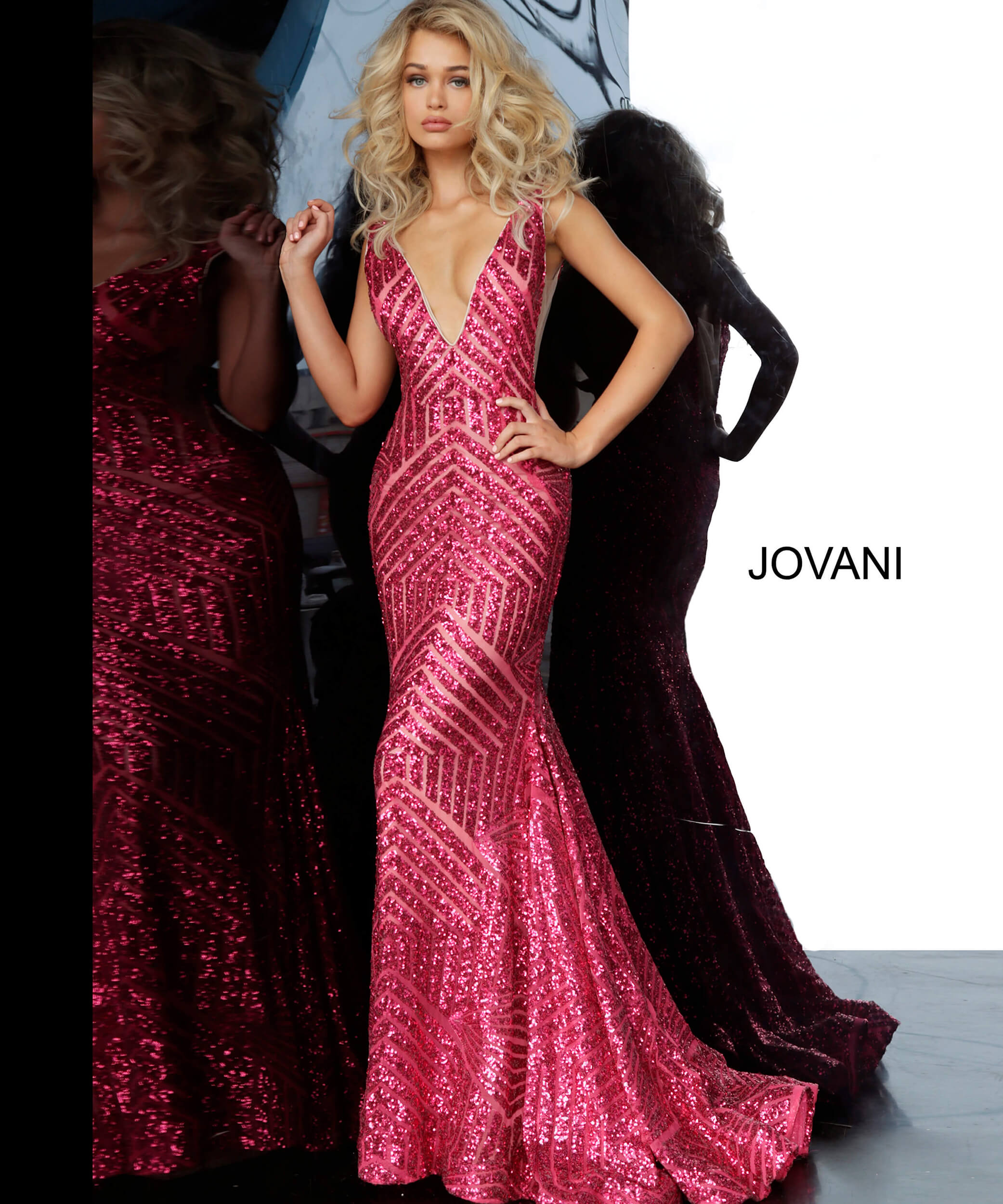 Jovani 59762 | Sexy Fitted Sequin Embellished Prom Dress