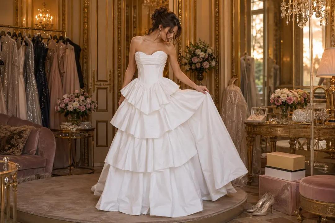 White architectural prom gown final dress check