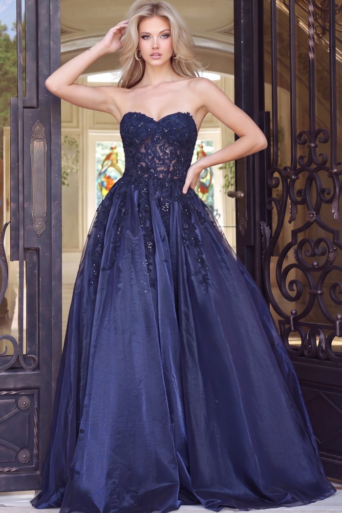 naby strapless corset bodice ball gown 00915