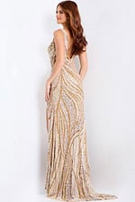 Sparkly slit gown 42512