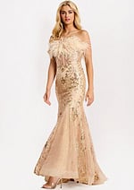 Off shoulder sequin dress 48465