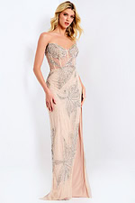 Strapless beaded gown 38812